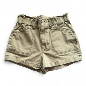 Express Olive High-Waisted Shorts